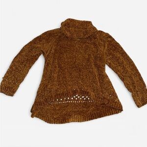 Cozy Chenille Turtleneck Sweater in Mustard